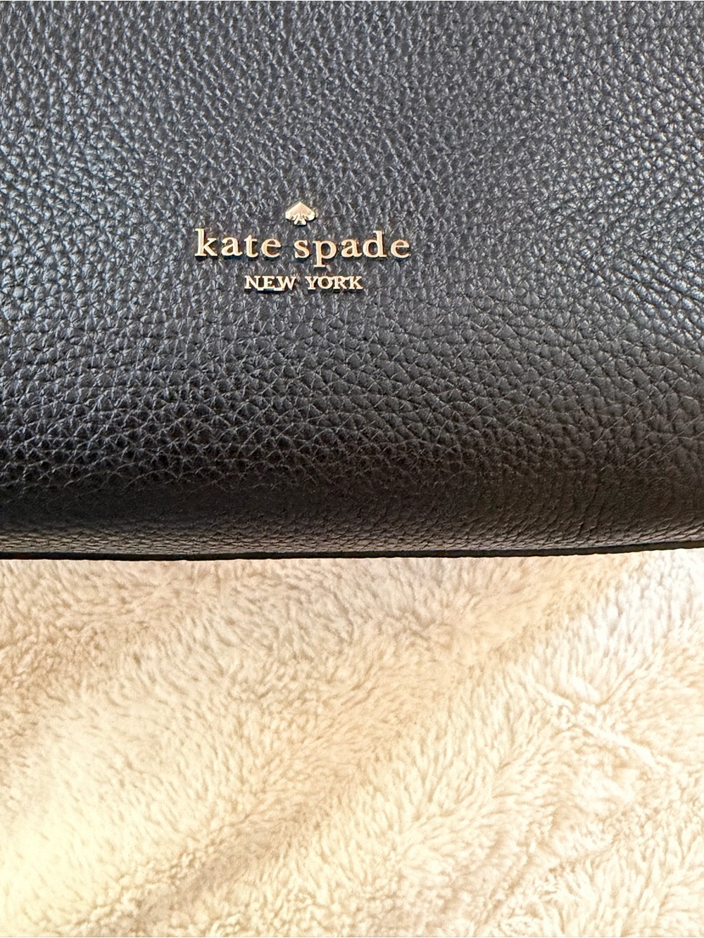 Kate Spade Black Pebbled Leather Shoulder Tote Bag Large EUC - Picture 10 of 13